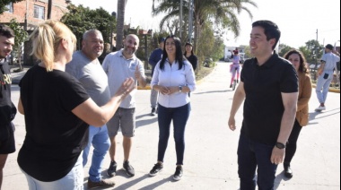 Correa y Nardini inauguraron 16 cuadras de nuevo pavimento en la calle 9 de Marzo