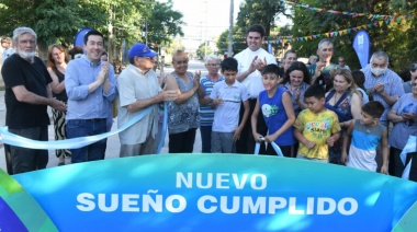 Nardini inauguró el primer tramo de la calle Alfredo Palacios