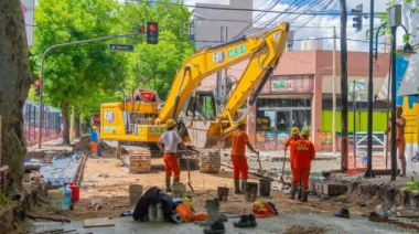 Avanza un nuevo tramo de renovación de la Av. Perón en San Fernando