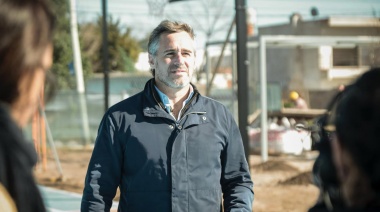 Achával recorrió los avances de la obra de la plaza Pilarica