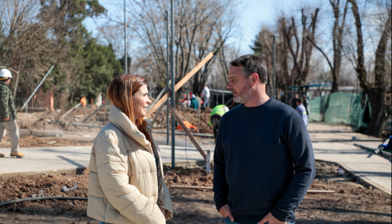 Soledad Peralta recorrió las obras del Paseo Villa Rosa: “Este lugar va a transformar por completo la localidad”