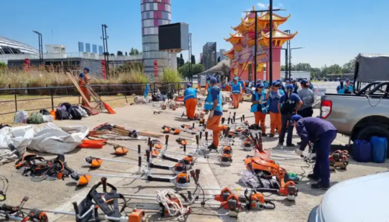 San Martín impulsó la limpieza del Reservorio de Tecnópolis para mejorar el drenaje durante las lluvias