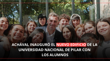 Achával inauguró el nuevo edificio de la Universidad Nacional de Pilar con los alumnos