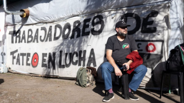 Trabajadores de FATE se concentran en San Fernando para rechazar el desalojo