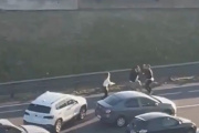 Violenta pelea entre conductores en plena Panamericana tras una discusión de tránsito